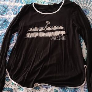 Long sleeve panda shirt